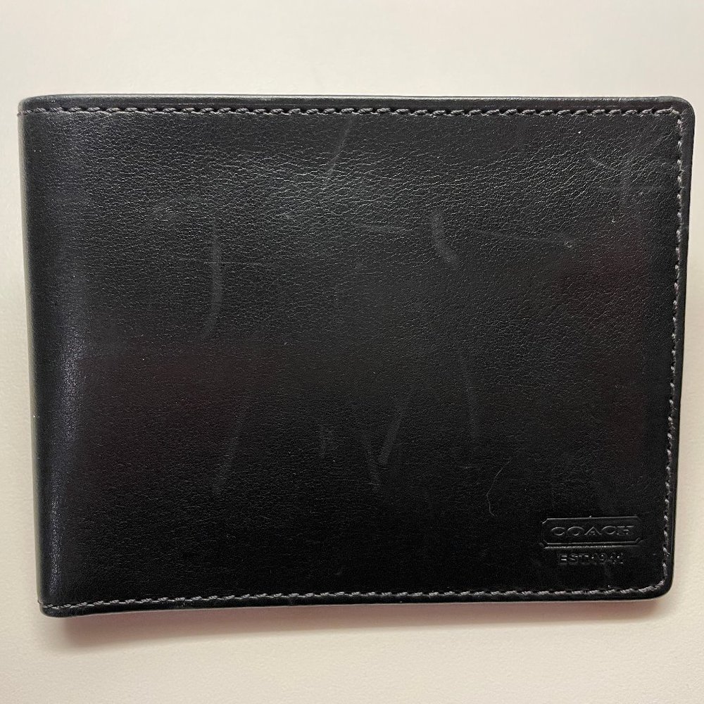 COACH 1941 - Black Leather Bifold Wallet